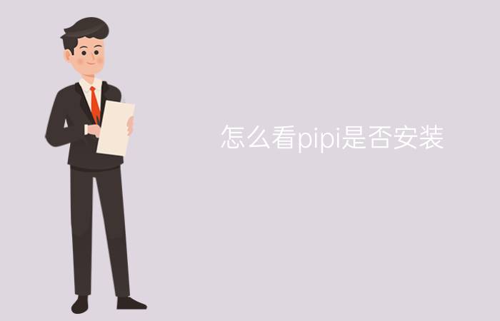 怎么看pipi是否安装