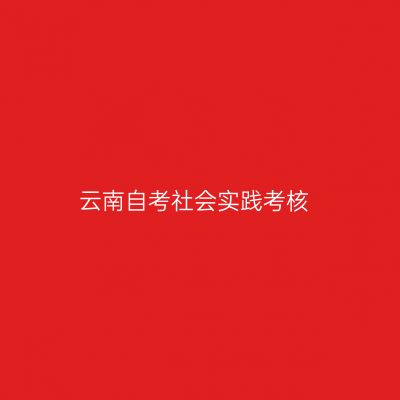 云南自考社会实践考核