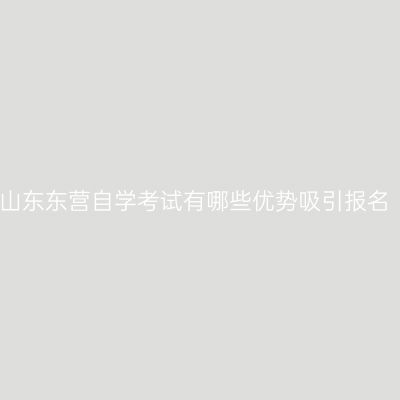 山东东营自学考试有哪些优势吸引报名