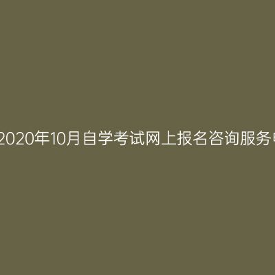 新疆2020年10月自学考试网上报名咨询服务电话