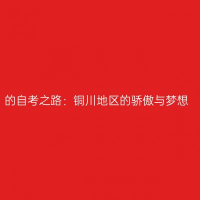 的自考之路：铜川地区的骄傲与梦想