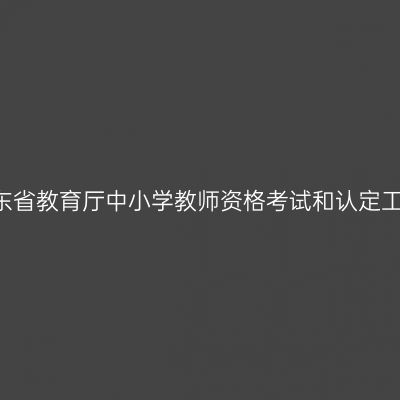 2016山东省教育厅中小学教师资格考试和认定工作说明