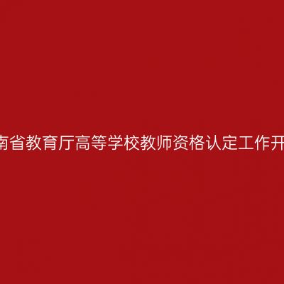 2016海南省教育厅高等学校教师资格认定工作开展通知