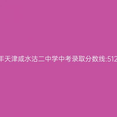 2017年天津咸水沽二中学中考录取分数线:512.8分