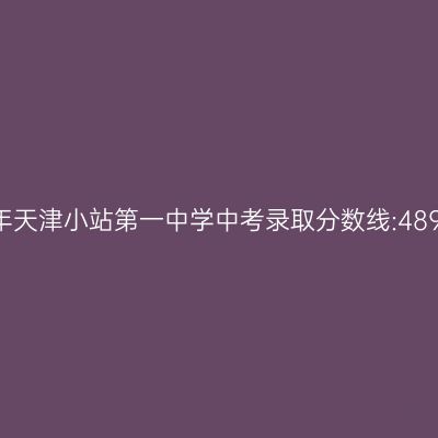 2017年天津小站一中中考分数线解析:489.5分,学习时间管理是关键!