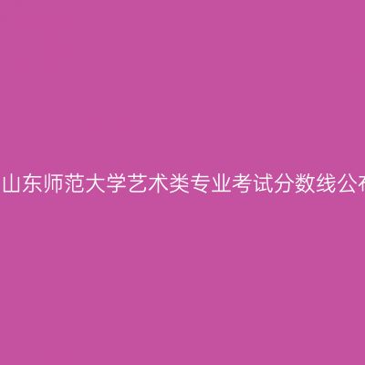 2017年山东师范大学艺术类专业考试分数线公布指南