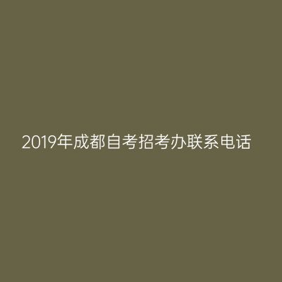2019年成都自考招考办联系电话