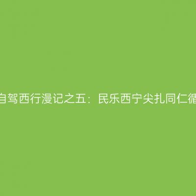 2020自驾西行漫记之五：民乐西宁尖扎同仁循化篇