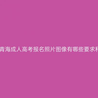 2022年青海成人高考报名照片图像有哪些要求和标准？