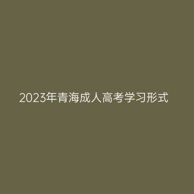 2023年青海成人高考学习形式