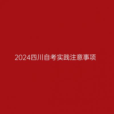 2024四川自考实践注意事项