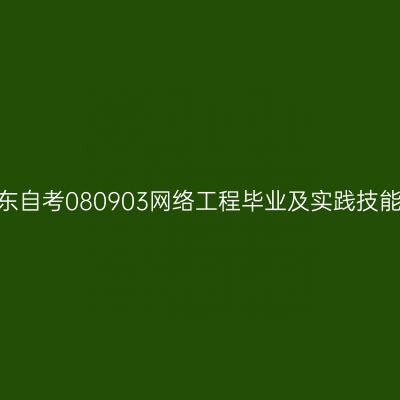 2024年10月山东自考080903网络工程毕业及实践技能科目考核时间
