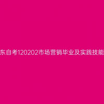 2024年10月山东自考120202市场营销毕业及实践技能科目考核时间