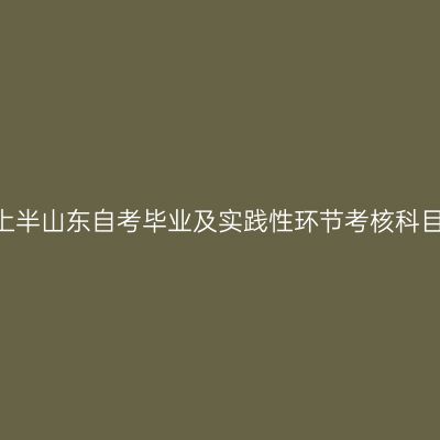 2025年上半山东自考毕业及实践性环节考核科目时间表