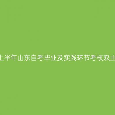 2025年上半年山东自考毕业及实践环节考核双主考学校