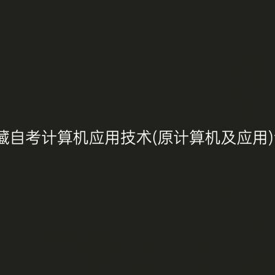 2025年4月西藏自考计算机应用技术(原计算机及应用)专科报名费用