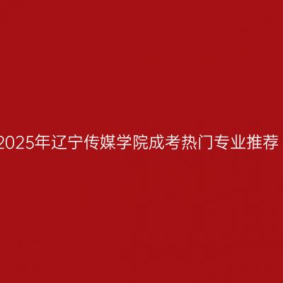 2025年辽宁传媒学院成考热门专业推荐