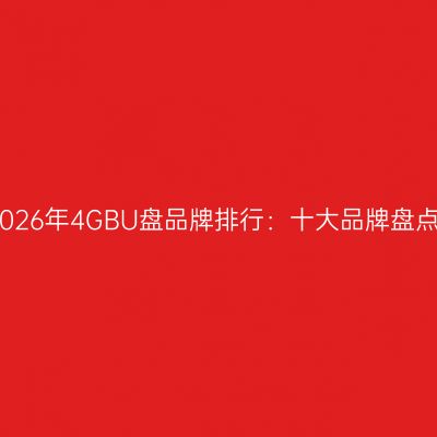 2026年4GBU盘品牌排行：十大品牌盘点