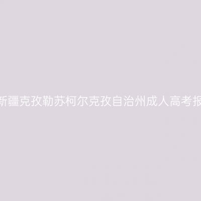 2026年新疆克孜勒苏柯尔克孜自治州成人高考报名费用