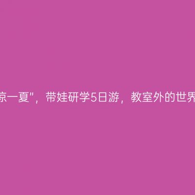 “老家河南，清凉一夏”，带娃研学5日游，教室外的世界有最好的课堂
