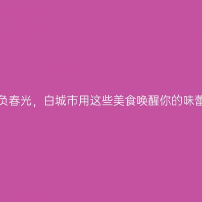 不负春光，白城市用这些美食唤醒你的味蕾！