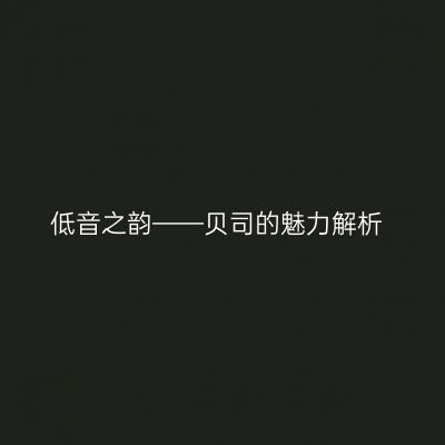 低音之韵——贝司的魅力解析