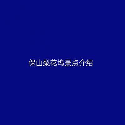 保山梨花坞景点介绍