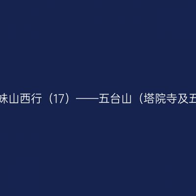 兄弟姐妹山西行（17）——五台山（塔院寺及五爷庙）