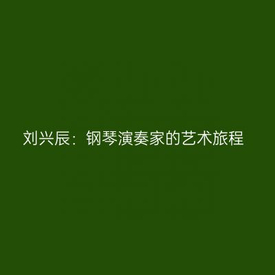 刘兴辰：钢琴演奏家的艺术旅程