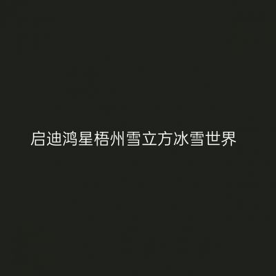 启迪鸿星梧州雪立方冰雪世界