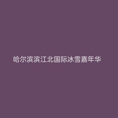 哈尔滨滨江北国际冰雪嘉年华