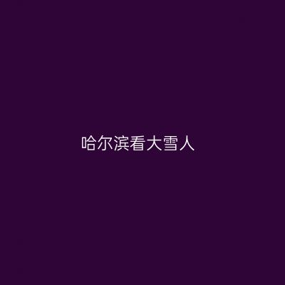 哈尔滨看大雪人