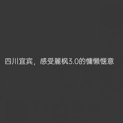四川宜宾，感受麗枫3.0的慵懒惬意