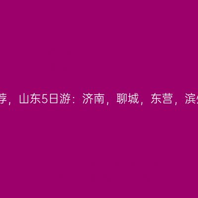 国庆假期出游推荐，山东5日游：济南，聊城，东营，滨州，泰安，德州