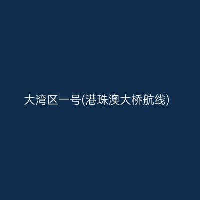 大湾区一号(港珠澳大桥航线)