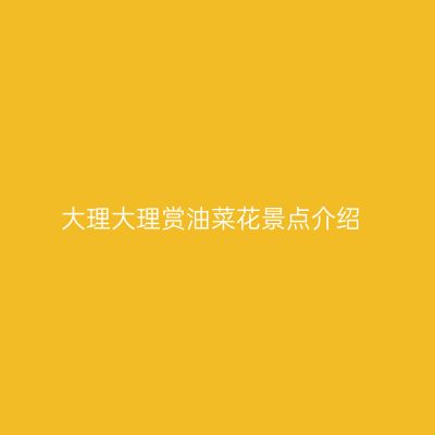 大理大理赏油菜花景点介绍