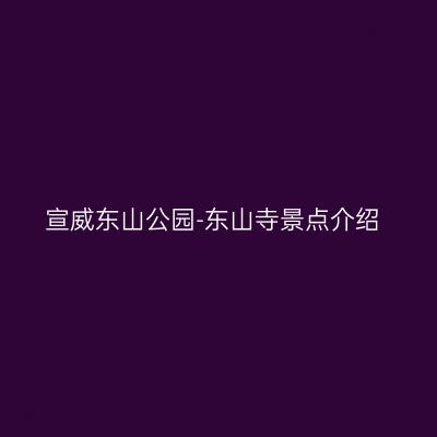 宣威东山公园-东山寺景点介绍