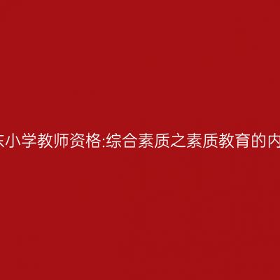 山东小学教师资格:综合素质之素质教育的内涵