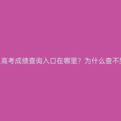 山东成人高考成绩查询入口在哪里？为什么查不到成绩？