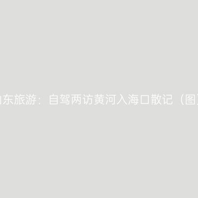 山东旅游：自驾两访黄河入海口散记（图）