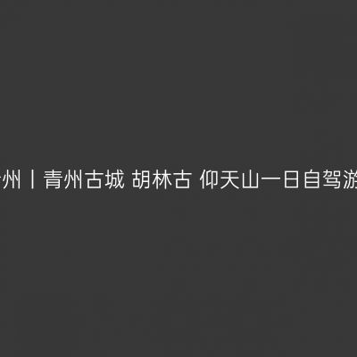 山东青州丨青州古城+胡林古+仰天山一日自驾游攻略
