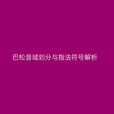 巴松音域划分与指法符号解析