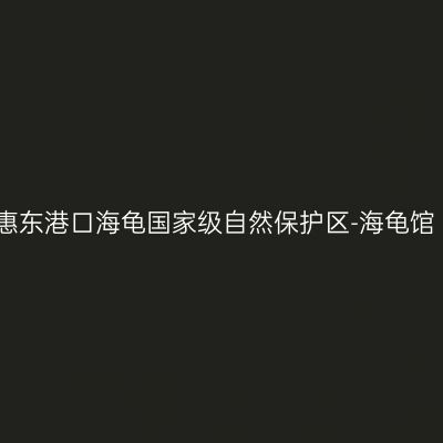 惠东港口海龟国家级自然保护区-海龟馆