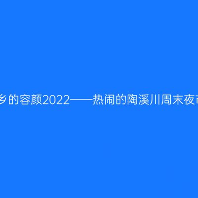 故乡的容颜2022——热闹的陶溪川周末夜市