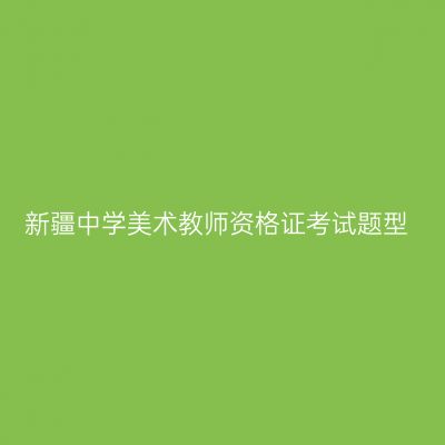 新疆中学美术教师资格证考试题型