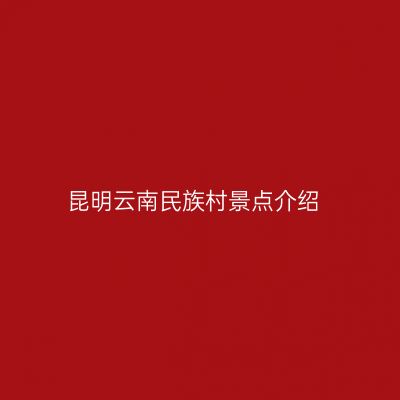 昆明云南民族村景点介绍