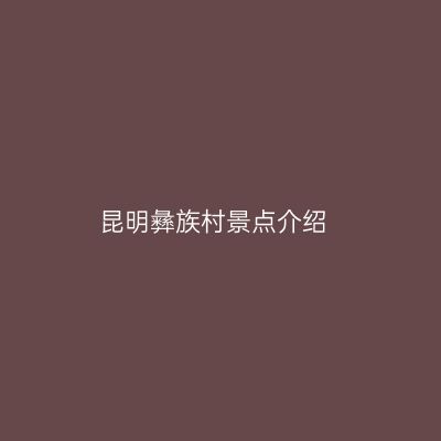 昆明彝族村景点介绍