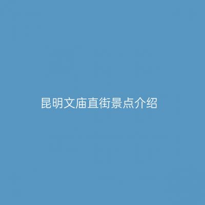 昆明文庙直街景点介绍
