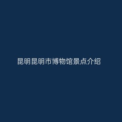 昆明昆明市博物馆景点介绍