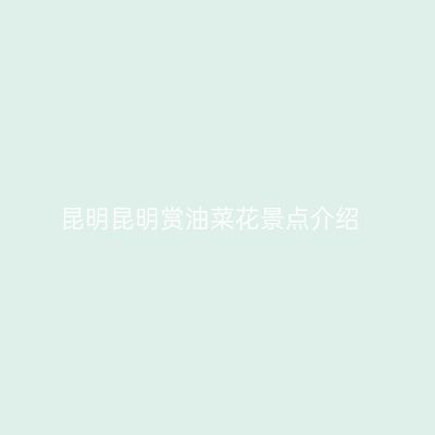 昆明昆明赏油菜花景点介绍